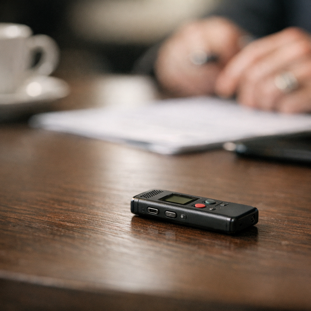Voice recorders at work: legal risks, scenarios, and selection logic for employers and staff