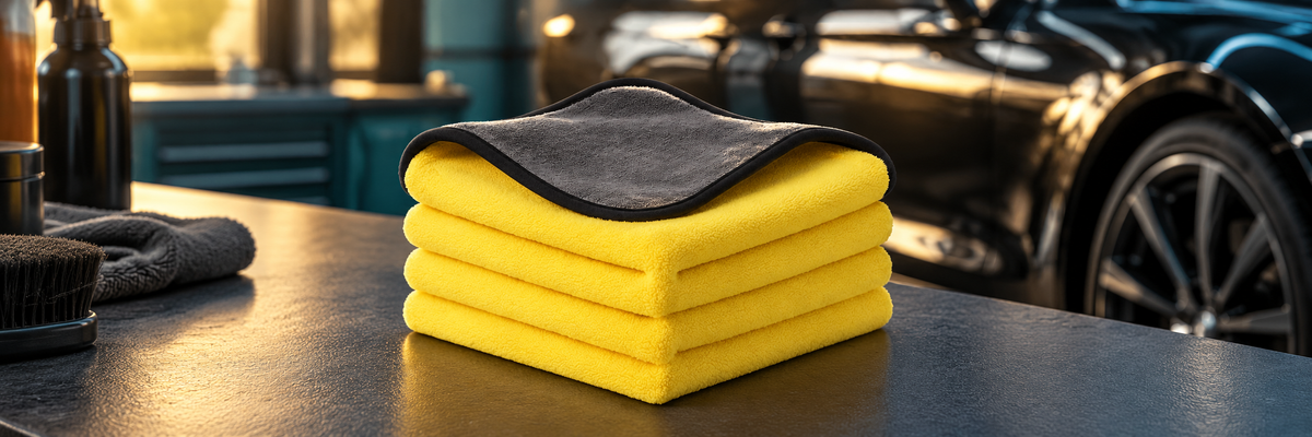 Vehicle Cleaning collection product in a practical setting