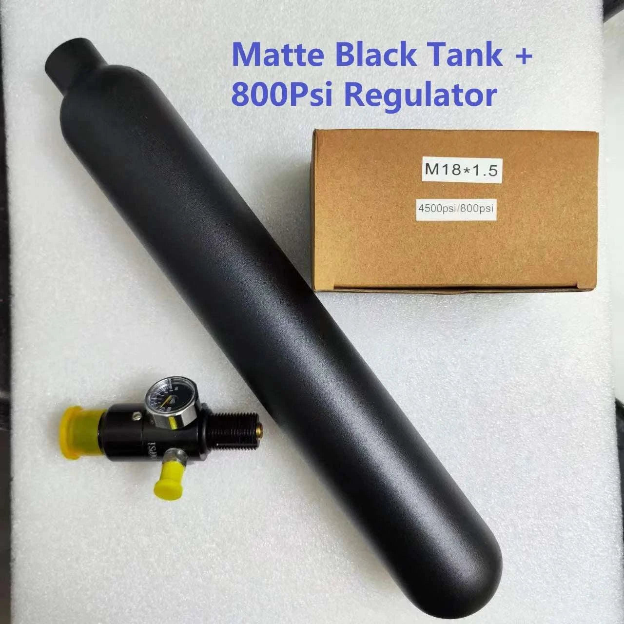 0.38L Aluminum Diving Tank Bottle 20MPa M18 Thread 4500 PSI-Bright -2200Psi
