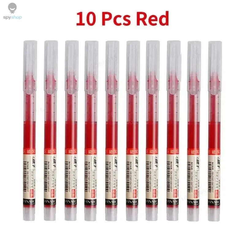 0.5mm Gel Pen Set – Smooth, Precise Writing for School and Office-10pcs red