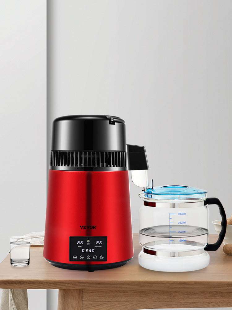 1.1 Gal Water Distiller 750W with Timer & Dual Temp Display-1L per Hour / United States