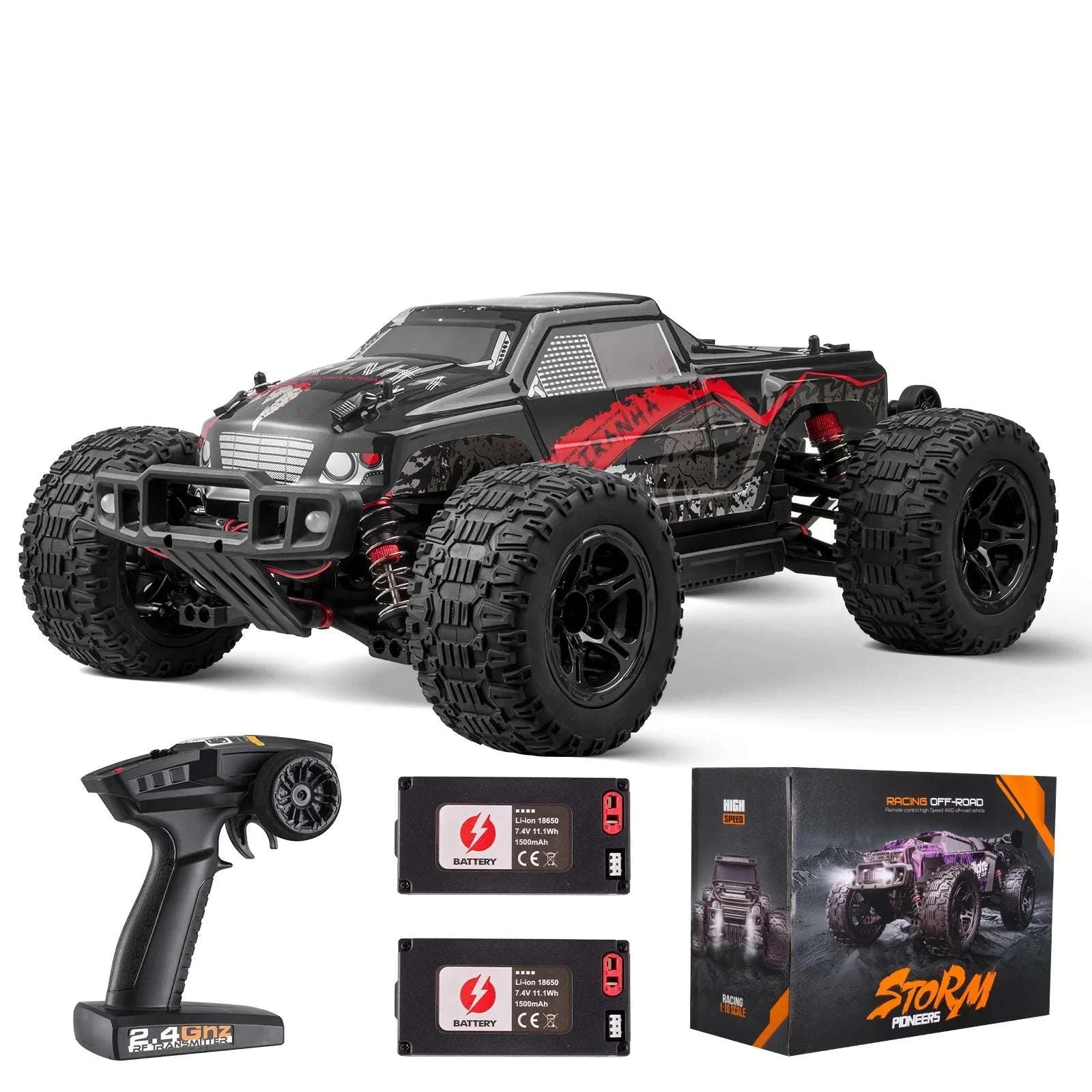 1:10 4WD RC Off-Road Truck 38KM/H with Dual Batteries-1PC / United States