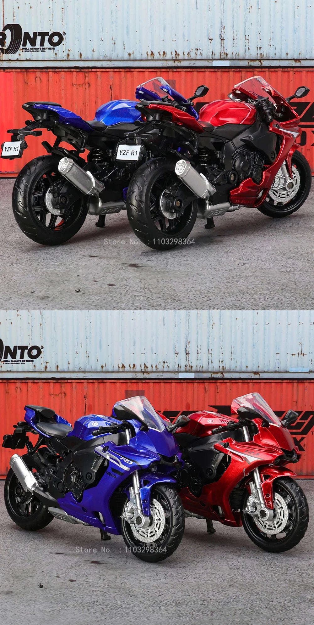 1:18 Kawasaki Ninja H2R Die‑Cast Motorcycle Model-1-18 GSX-R1000