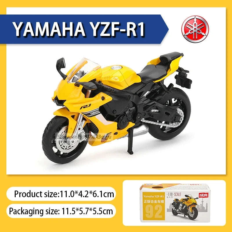 1:18 Kawasaki Ninja H2R Die‑Cast Motorcycle Model-1-18 GSX-R1000