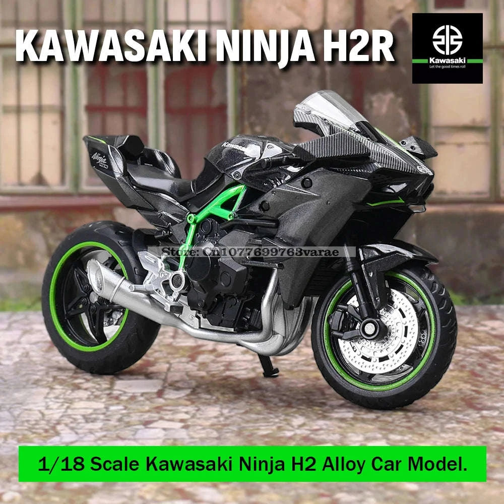1:18 Kawasaki Ninja H2R Die‑Cast Motorcycle Model-1-18 GSX-R1000