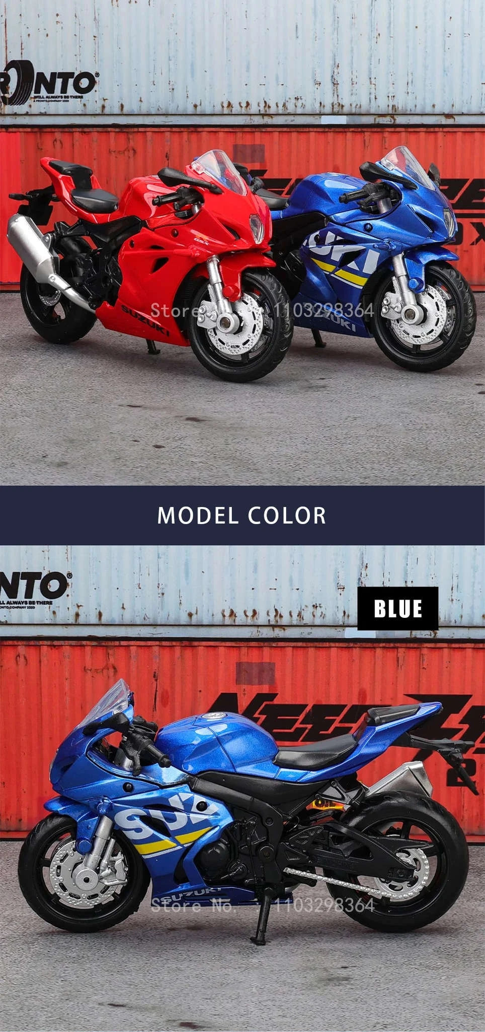 1:18 Kawasaki Ninja H2R Die‑Cast Motorcycle Model-1-18 GSX-R1000