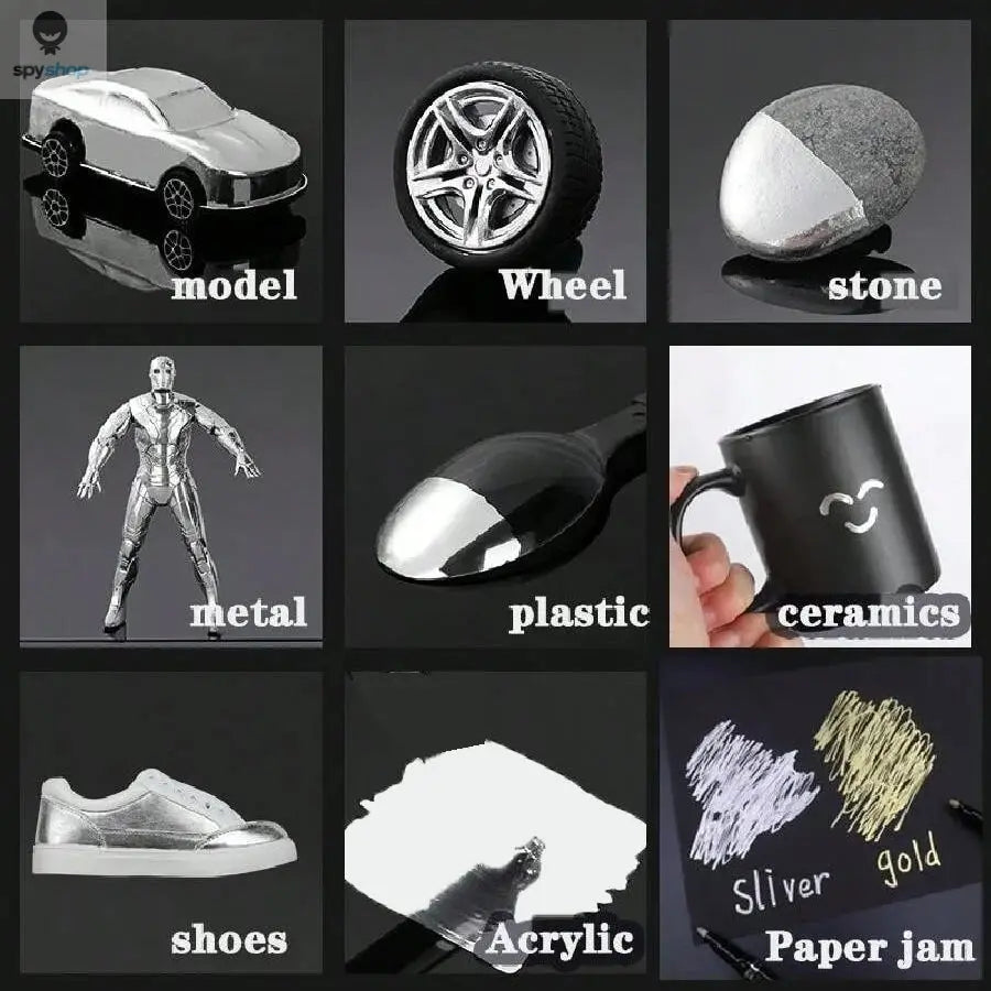 1/2/3pcs Mirror Marker Pen DIY Reflective Paint Pens Mirror Markers Chrome Gold SILVER Copper Color Signature Car Art Craftwork Spy-shop.com