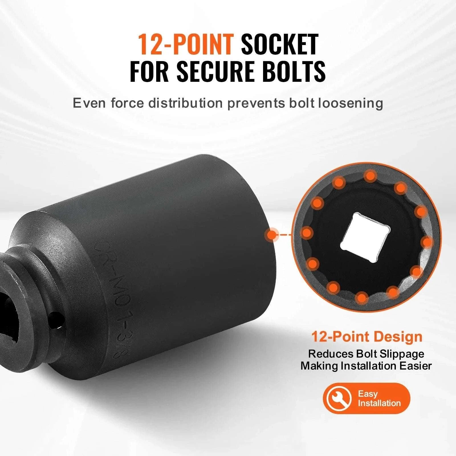 1/2" Drive Axle Nut Impact Socket Set 8-Piece Metric 12-Point-12Point 8Piece / spain