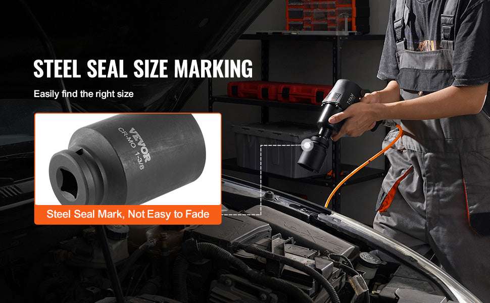 1/2" Drive Axle Nut Impact Socket Set 8-Piece Metric 12-Point-12Point 8Piece / spain