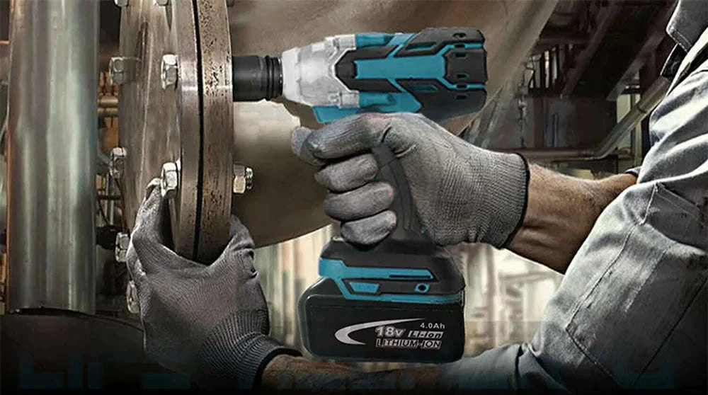 1/2 Inch 520Nm Brushless Cordless Impact Wrench with Toolbox Set-2 Batteries Set / Germany