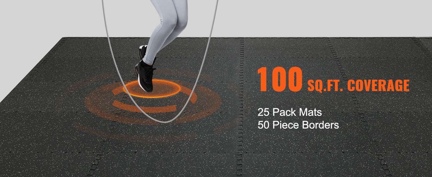 1/2 Inch Interlocking Gym Floor Mats EVA Foam & Rubber Tiles-25PCS / Poland