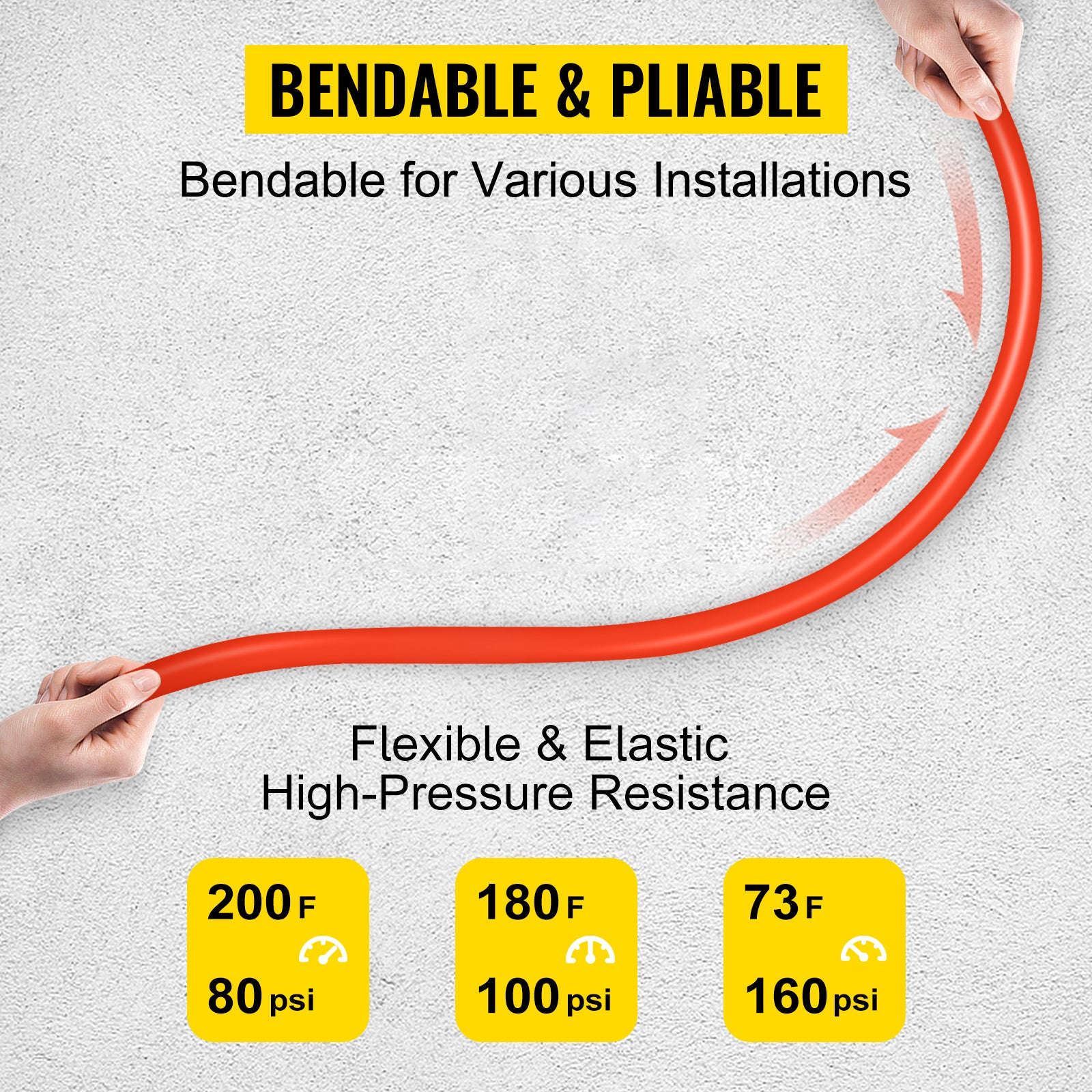 1/2 Inch x 1000 ft Oxygen Barrier PEX Tube for Radiant Floor Heating and Hot/Cold Water-red / United States