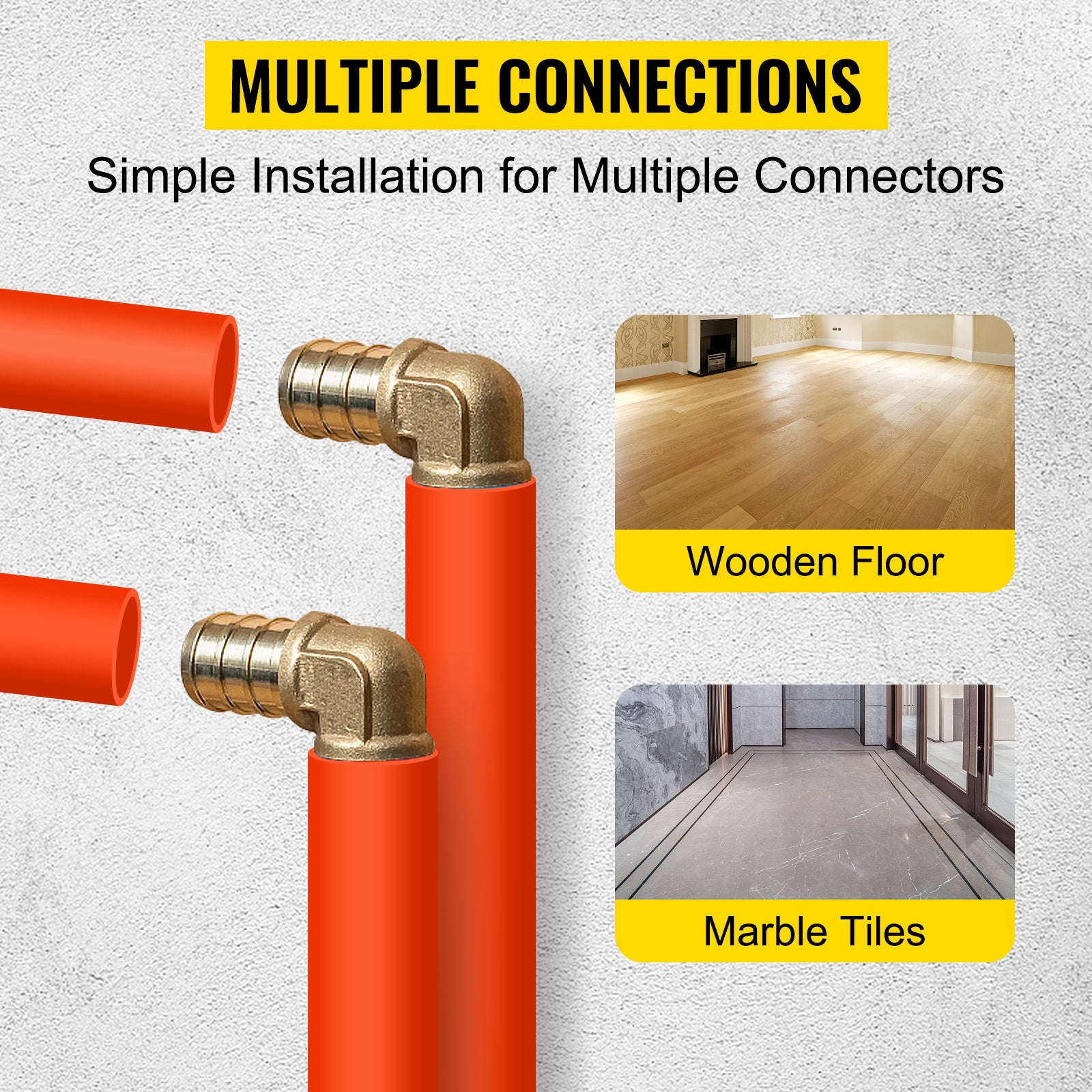 1/2 Inch x 1000 ft Oxygen Barrier PEX Tube for Radiant Floor Heating and Hot/Cold Water-red / United States