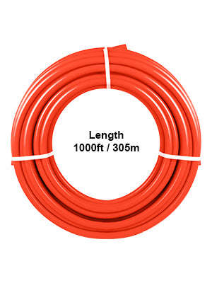 1/2 Inch x 1000 ft Oxygen Barrier PEX Tube for Radiant Floor Heating and Hot/Cold Water-red / United States