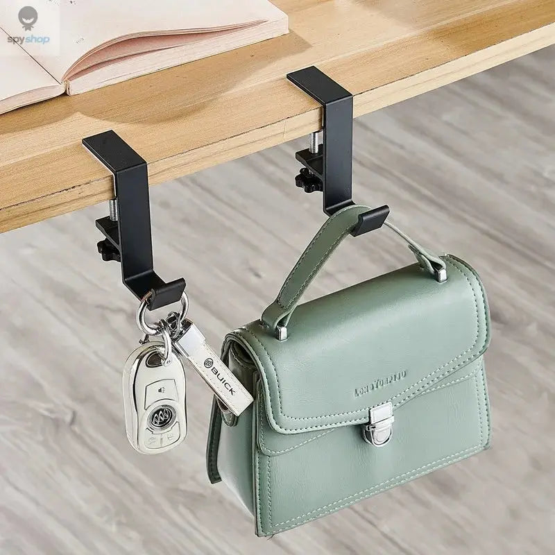 1/2pc Adjustable Desk Edge Hook Gaming Headset Desk Hanger Backpack Storage Hanging Hook Holder Punch-free Home Office Organizer Spy-shop.com