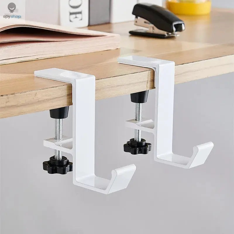1/2pc Adjustable Desk Edge Hook Gaming Headset Desk Hanger Backpack Storage Hanging Hook Holder Punch-free Home Office Organizer Spy-shop.com