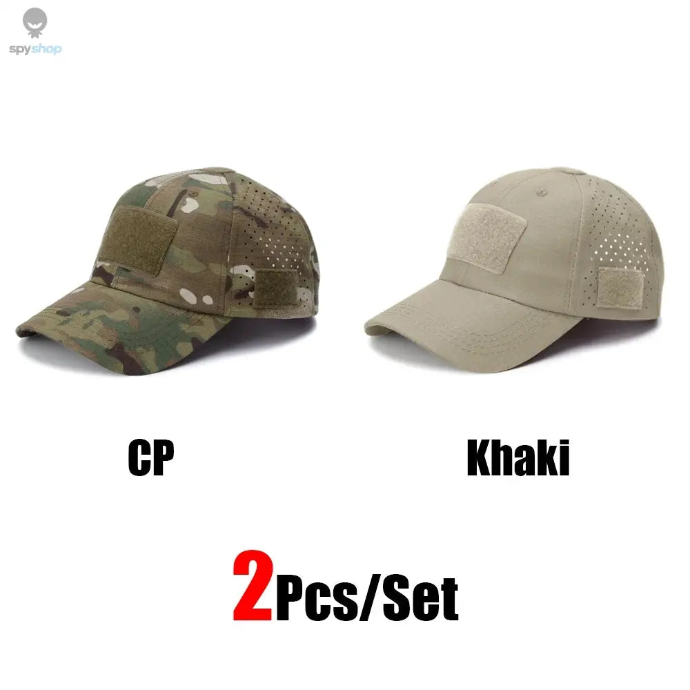1/2pcs New Men Camouflage Baseball Cap Breathable Sunscreen Hat Outdoor Sports Hunting Hiking Camping Beach Fishing Sun Hat Spy-shop.com