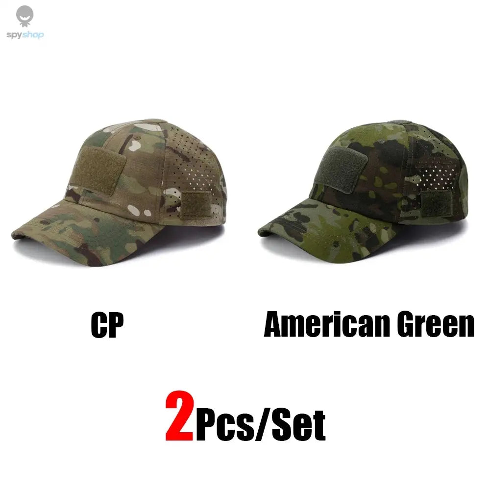 1/2pcs New Men Camouflage Baseball Cap Breathable Sunscreen Hat Outdoor Sports Hunting Hiking Camping Beach Fishing Sun Hat Spy-shop.com