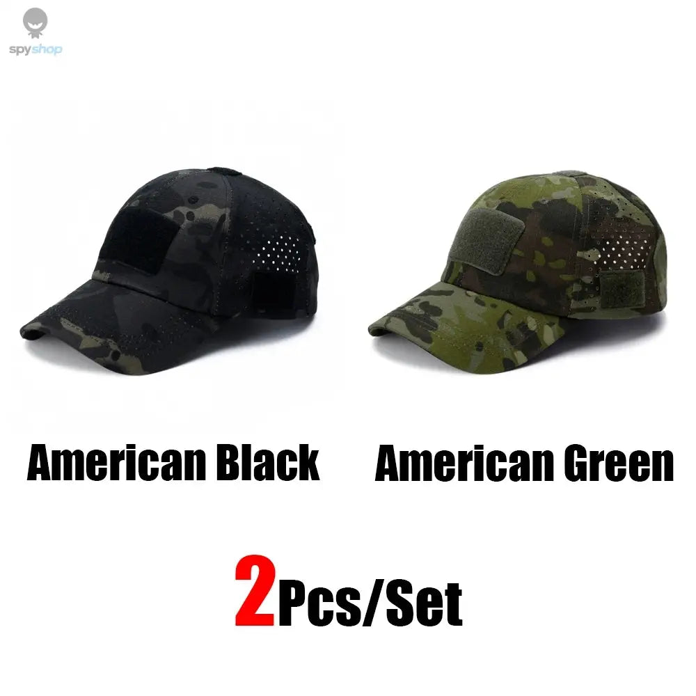 1/2pcs New Men Camouflage Baseball Cap Breathable Sunscreen Hat Outdoor Sports Hunting Hiking Camping Beach Fishing Sun Hat Spy-shop.com