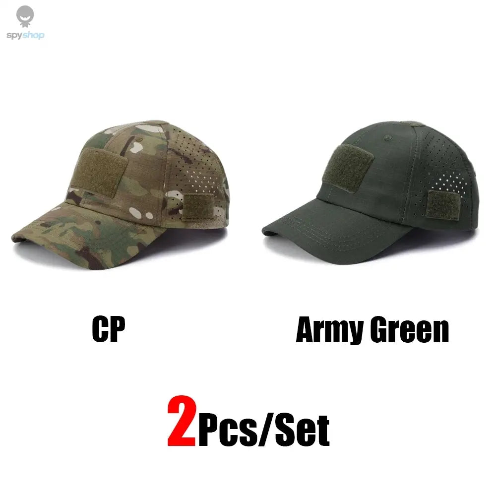 1/2pcs New Men Camouflage Baseball Cap Breathable Sunscreen Hat Outdoor Sports Hunting Hiking Camping Beach Fishing Sun Hat Spy-shop.com