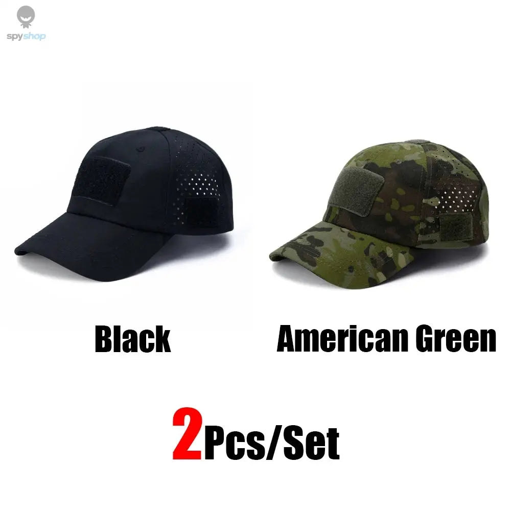 1/2pcs New Men Camouflage Baseball Cap Breathable Sunscreen Hat Outdoor Sports Hunting Hiking Camping Beach Fishing Sun Hat Spy-shop.com