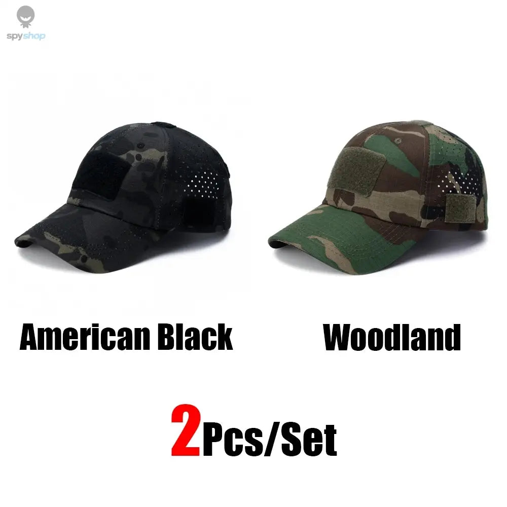 1/2pcs New Men Camouflage Baseball Cap Breathable Sunscreen Hat Outdoor Sports Hunting Hiking Camping Beach Fishing Sun Hat Spy-shop.com