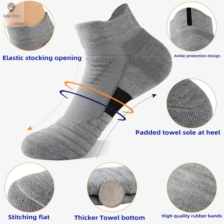 1/3 Pairs Anti-slip Football Socks Men Cotton Sock Short Long Tube Soccer Basketball Sport Socks Breathable Deodorous Sock 39-45 Spy-shop.com