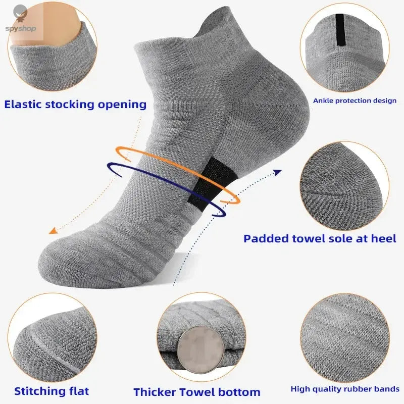 1/3 Pairs Anti-slip Football Socks Men Cotton Sock Short Long Tube Soccer Basketball Sport Socks Breathable Deodorous Sock 39-45 Spy-shop.com