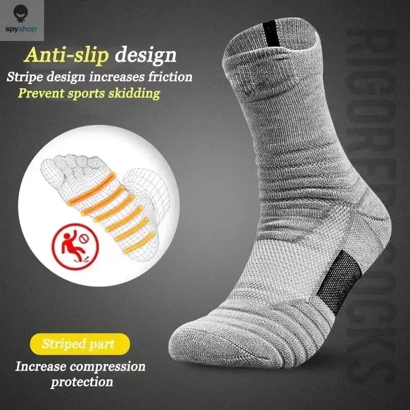 1/3 Pairs Anti-slip Football Socks Men Cotton Sock Short Long Tube Soccer Basketball Sport Socks Breathable Deodorous Sock 39-45 Spy-shop.com