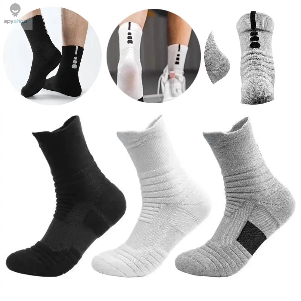 1/3 Pairs Anti-slip Football Socks Men Cotton Sock Short Long Tube Soccer Basketball Sport Socks Breathable Deodorous Sock 39-45 Spy-shop.com