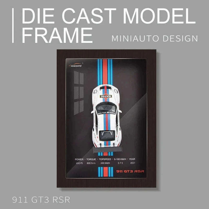 1:32 Diecast Metal Sports Car Frame Wall Decor Model-B1