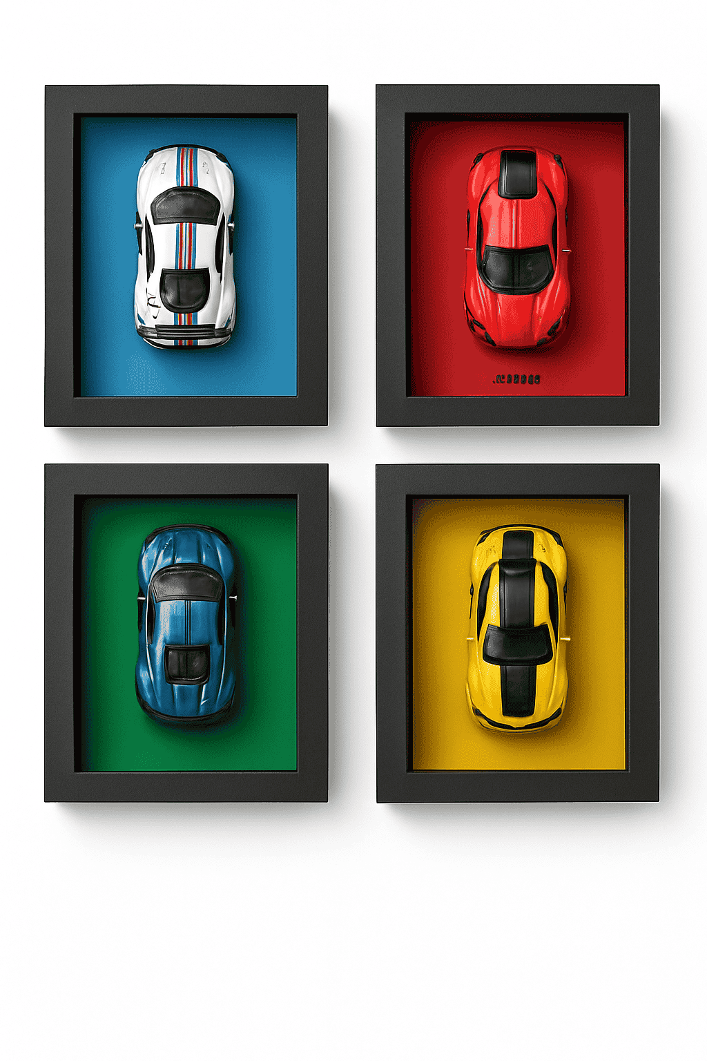 1:32 Diecast Metal Sports Car Frame Wall Decor Model-B1