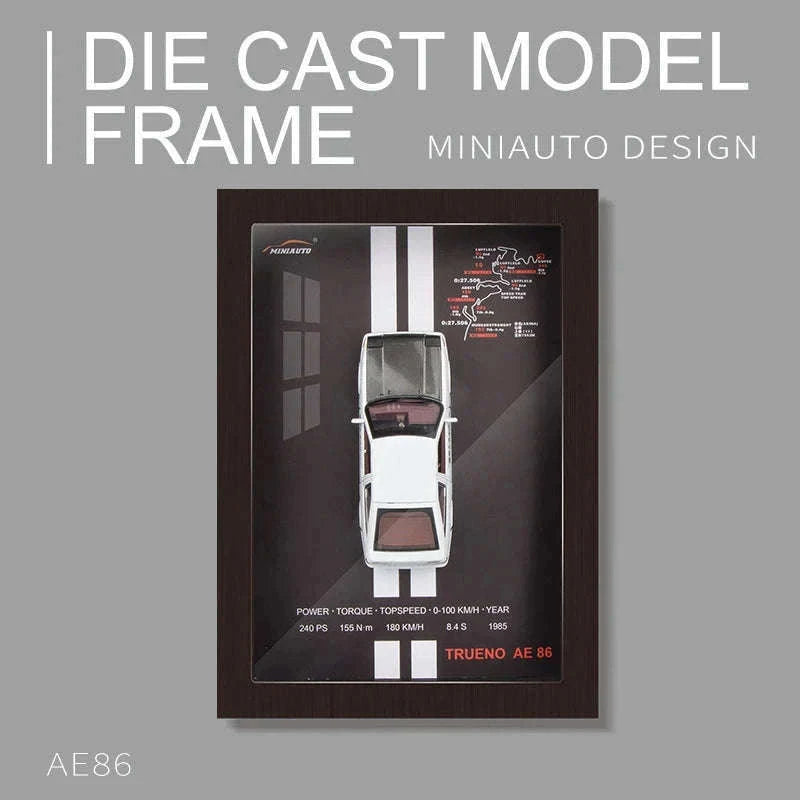 1:32 Diecast Metal Sports Car Frame Wall Decor Model-B1