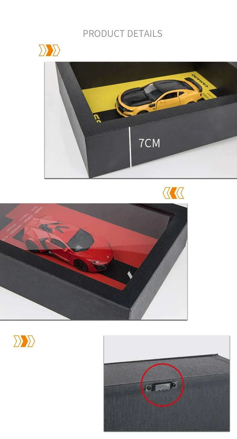 1:32 Diecast Metal Sports Car Frame Wall Decor Model-B1