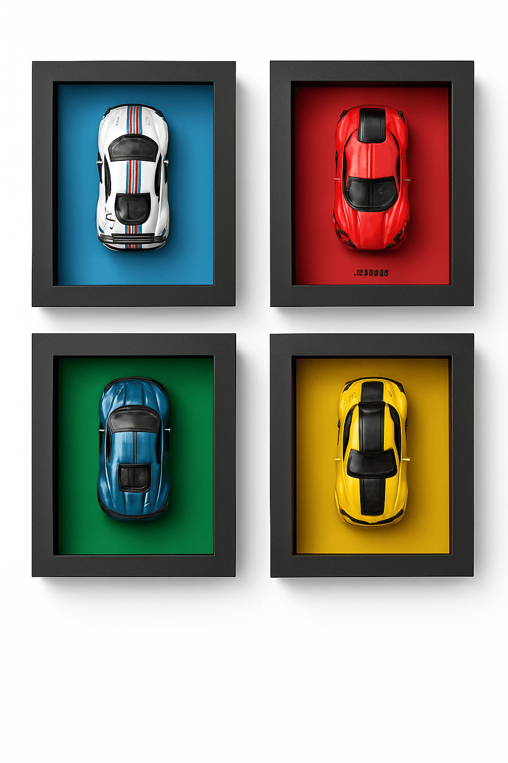 1:32 Diecast Metal Sports Car Frame Wall Decor Model-B1