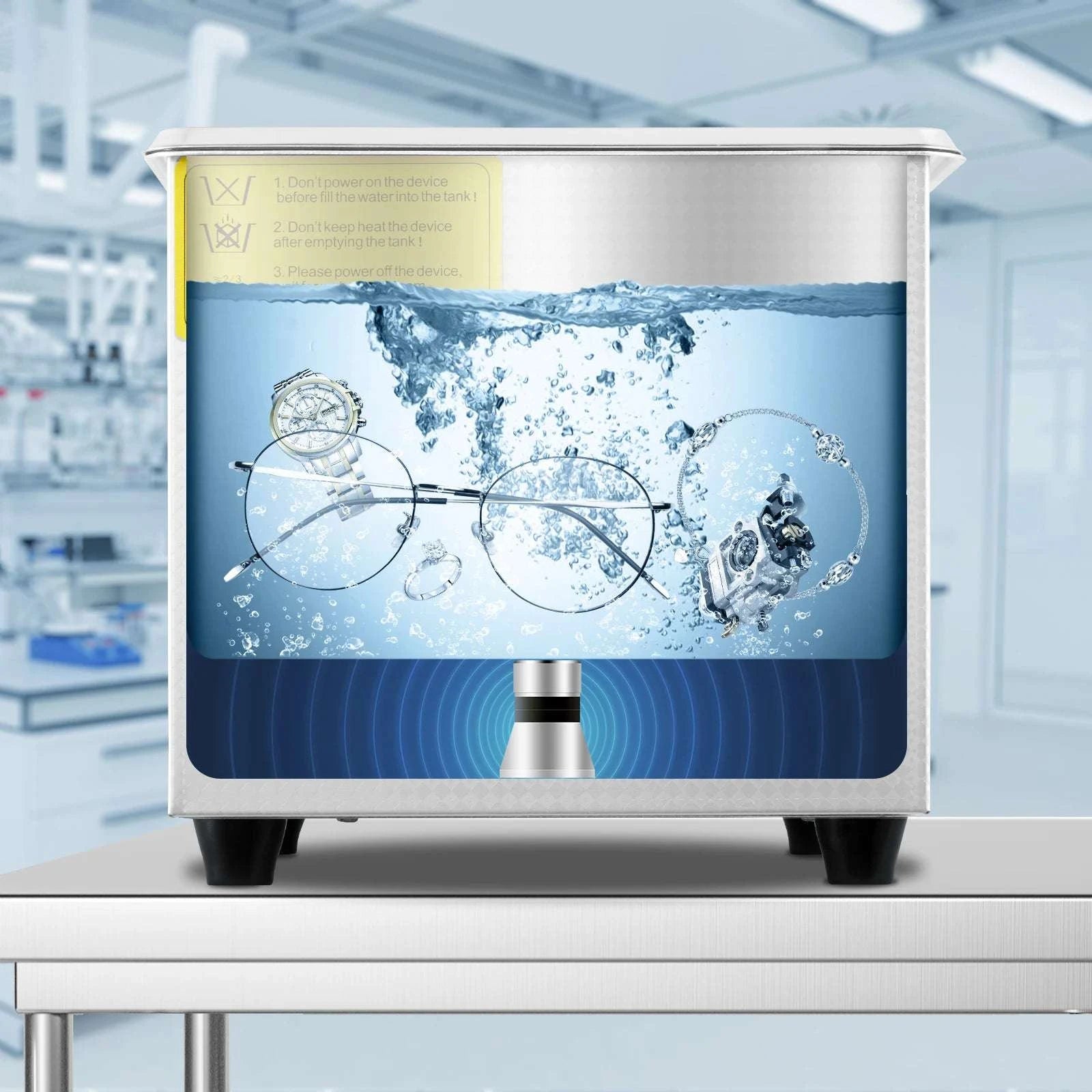1.3L Ultrasonic Cleaner with Digital Timer for Jewelry & Glasses-1.3L / United States
