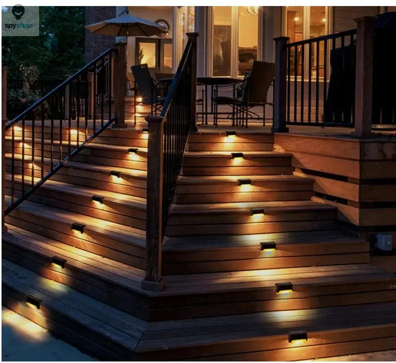 1/4/8/12/pcs Solar LED Lights Outdoor Garden Light Deck Lamp Solar Stairs Light Waterproof Solar Step Lamp Patio Garden Decor Spy-shop.com