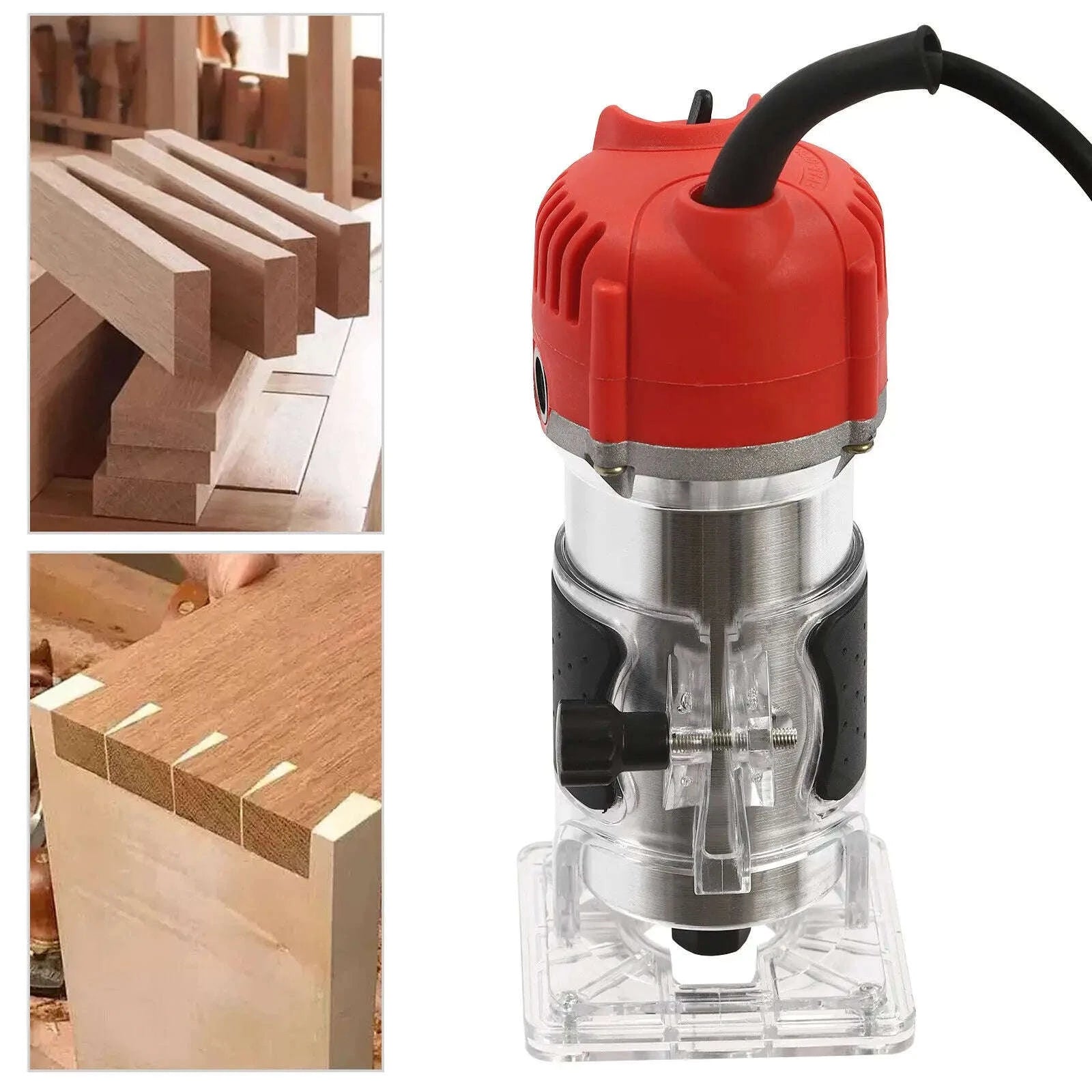 1/4'' Electric Wood Trimming Machine for Precision Routing-Red / UNITED KINGDOM