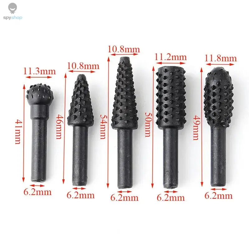 1/4'' 5PCS Drill Bit Set Cutting Tools for Woodworking Knife Wood Carving Tool Carpentry Wood Cutting Tools WorkDrill Bit Set Spy-shop.com