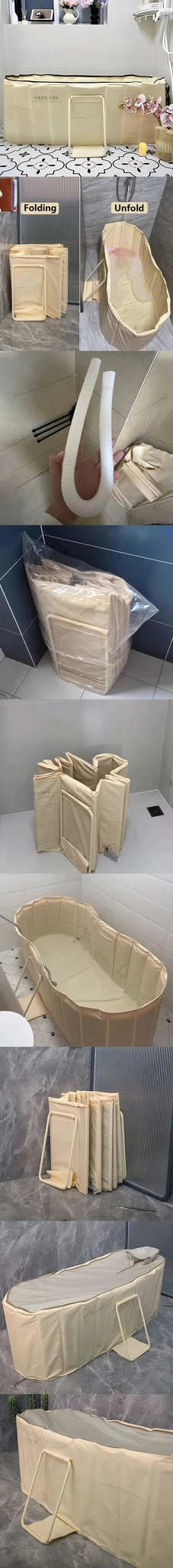 1.5m PVC Foldable Bath Tub for Full‑Body Adult Relaxation-1.5m No Lid / Poland