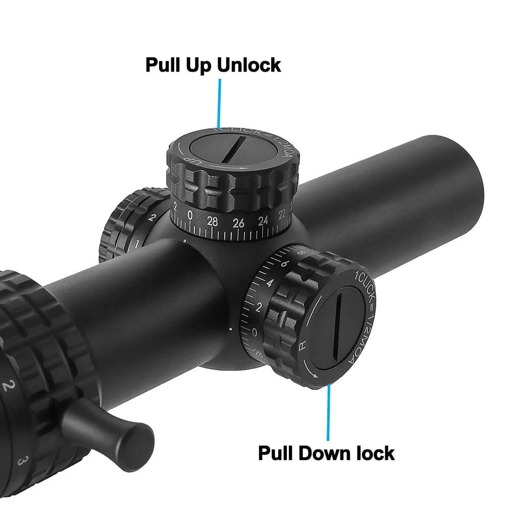 1-5X24 Tactical Rifle Scope with Red/Green Illumination-sight with 20mm / Poland