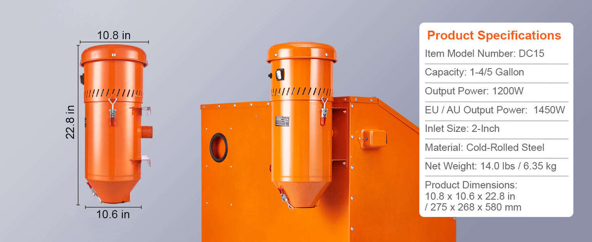 1.6 HP Dust Collection System with 1.8 Gallon Capacity for Sandblasting Cabinets-france