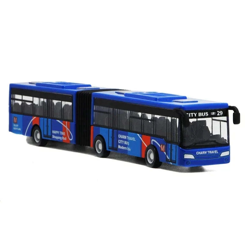 1:64 Alloy City Bus Model Diecast Pull-Back Toy for Kids-green
