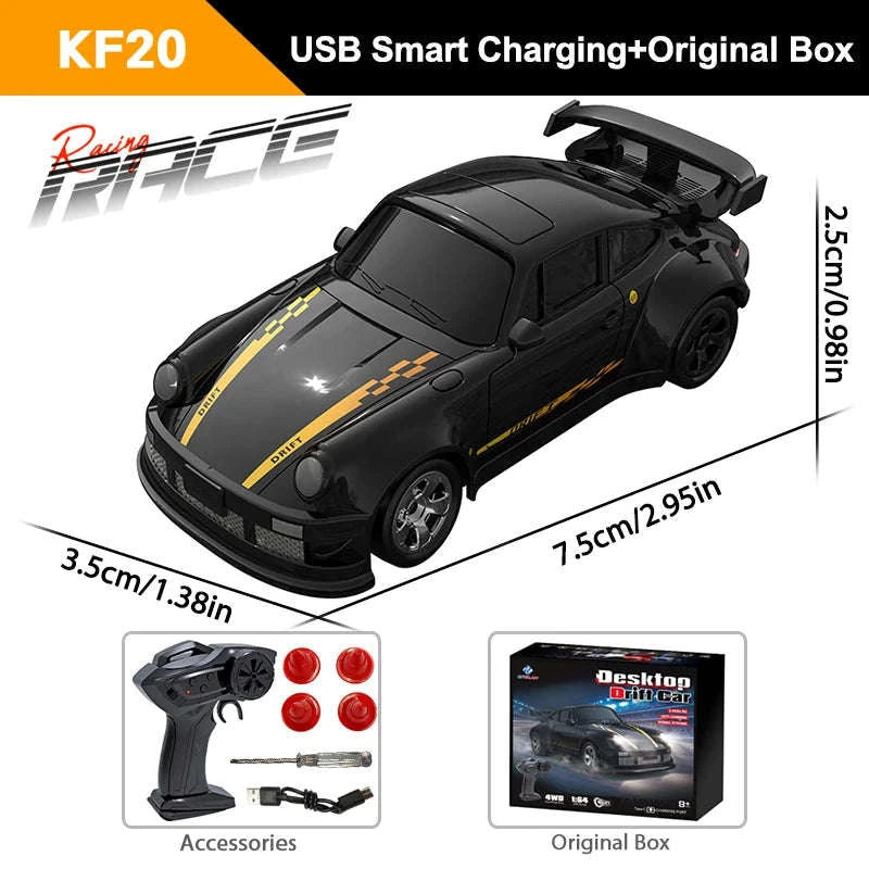 1/64 High Speed Drift RC Car 4WD-KF20 Black OB