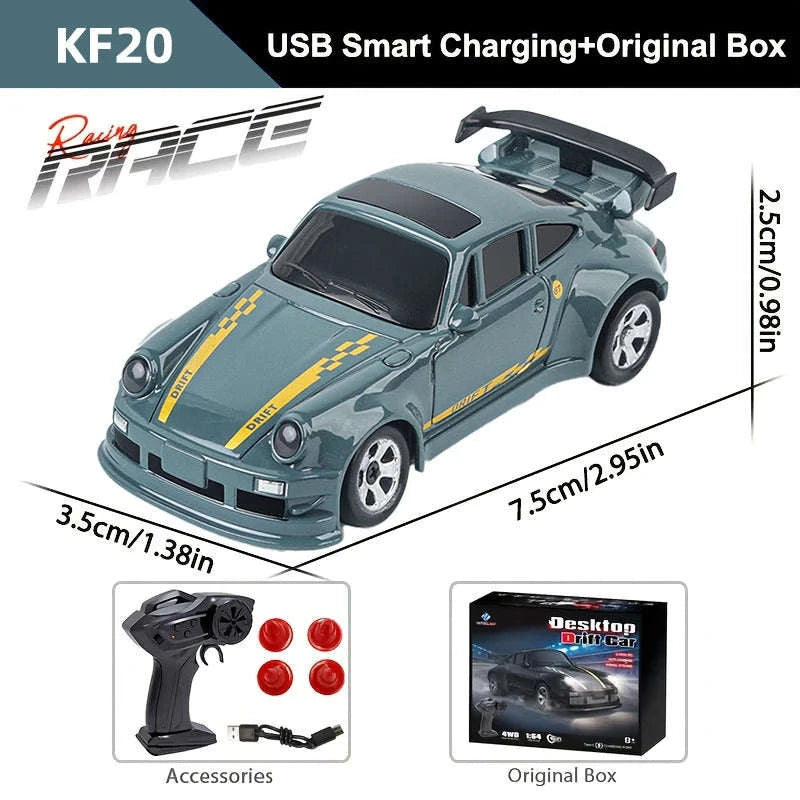 1/64 High Speed Drift RC Car 4WD-KF20 Black OB