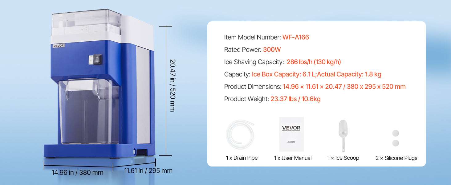 1.8L Electric Ice Shaver Machine with Stainless Steel Blades-White 1.8L / United States