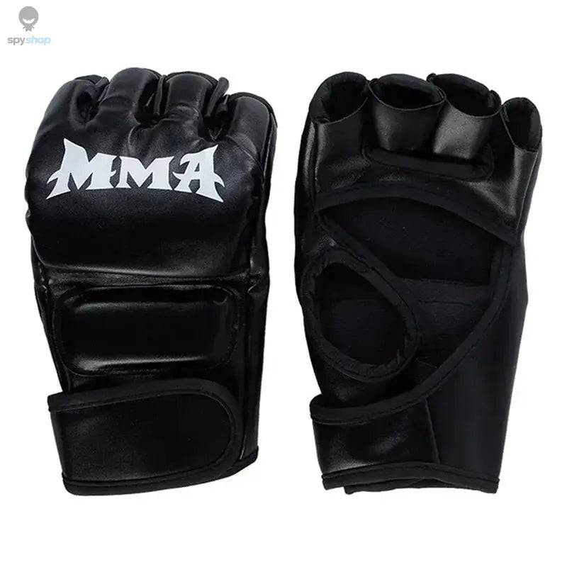 1 Pair Of Pu Boxing Gloves Mma Gloves Half Finger Sandbag Taekwondo Muay Thai Gloves Professional Boxing Training Equipment