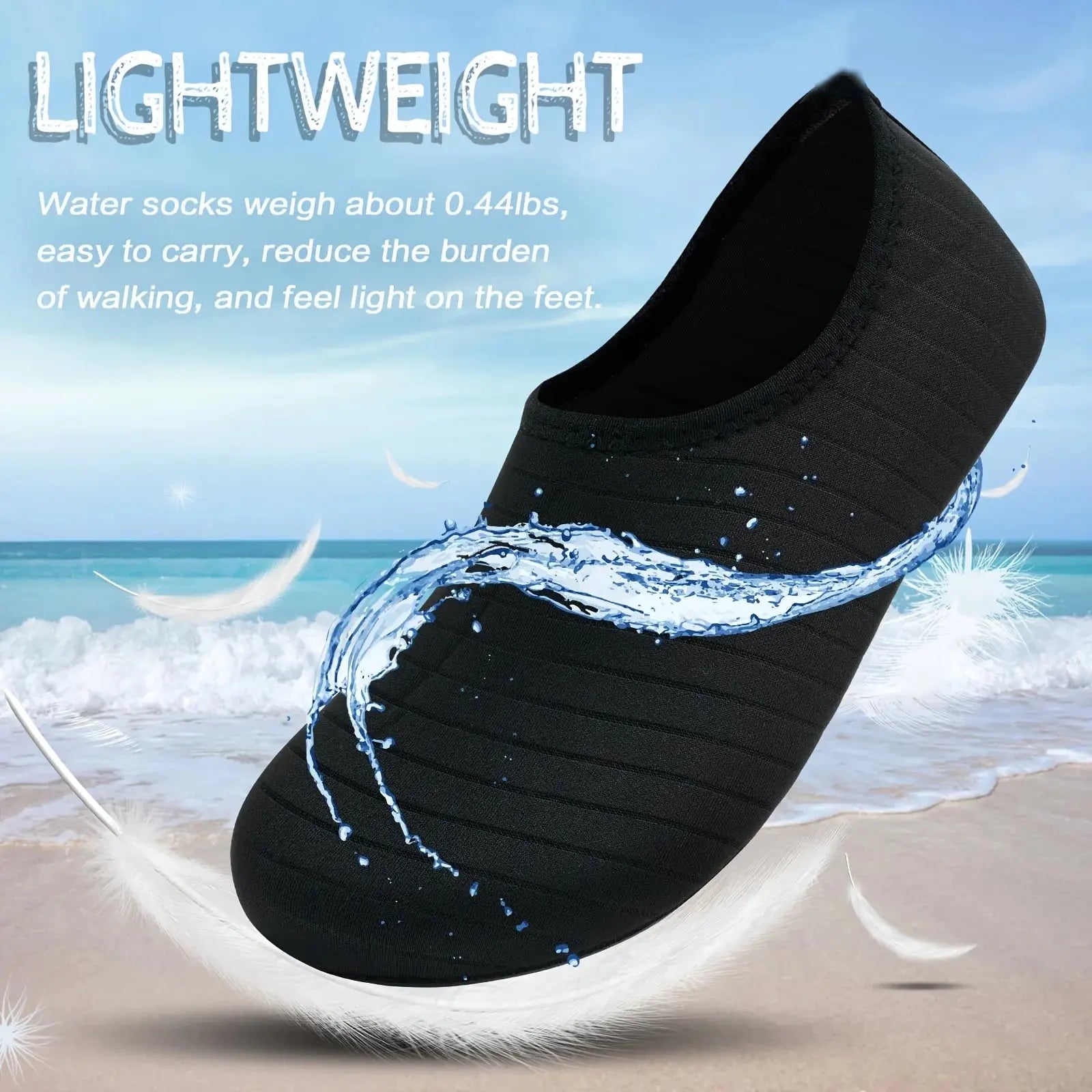 1 Pair Water Shoes Women Barefoot Socks Anti-Slip Quick-Dry Men Beach Swim Water Sports Shoes