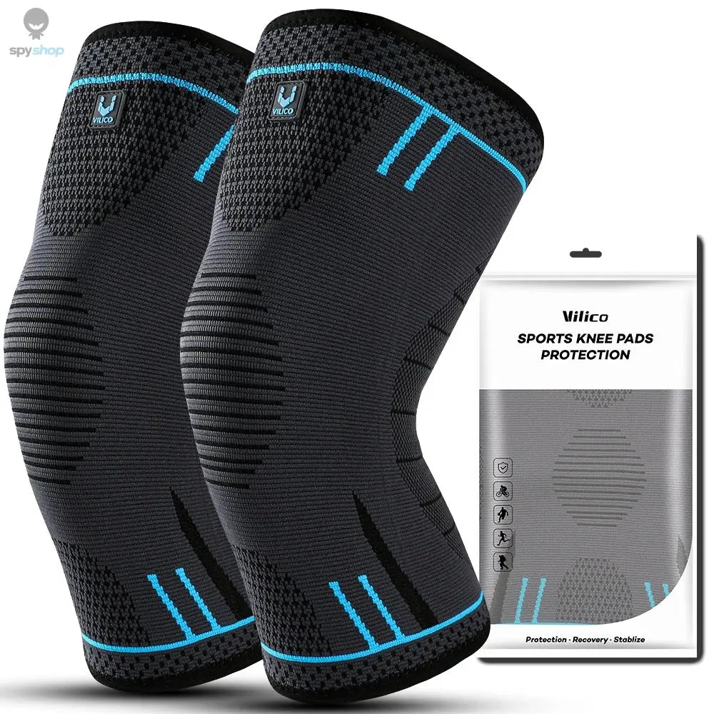 1 Pcs Compression Knee Support Sleeve Elastic Breathable Knee Pads Brace Springs Gym Sports Protector Basketball Volleyball Run Spy-shop.com