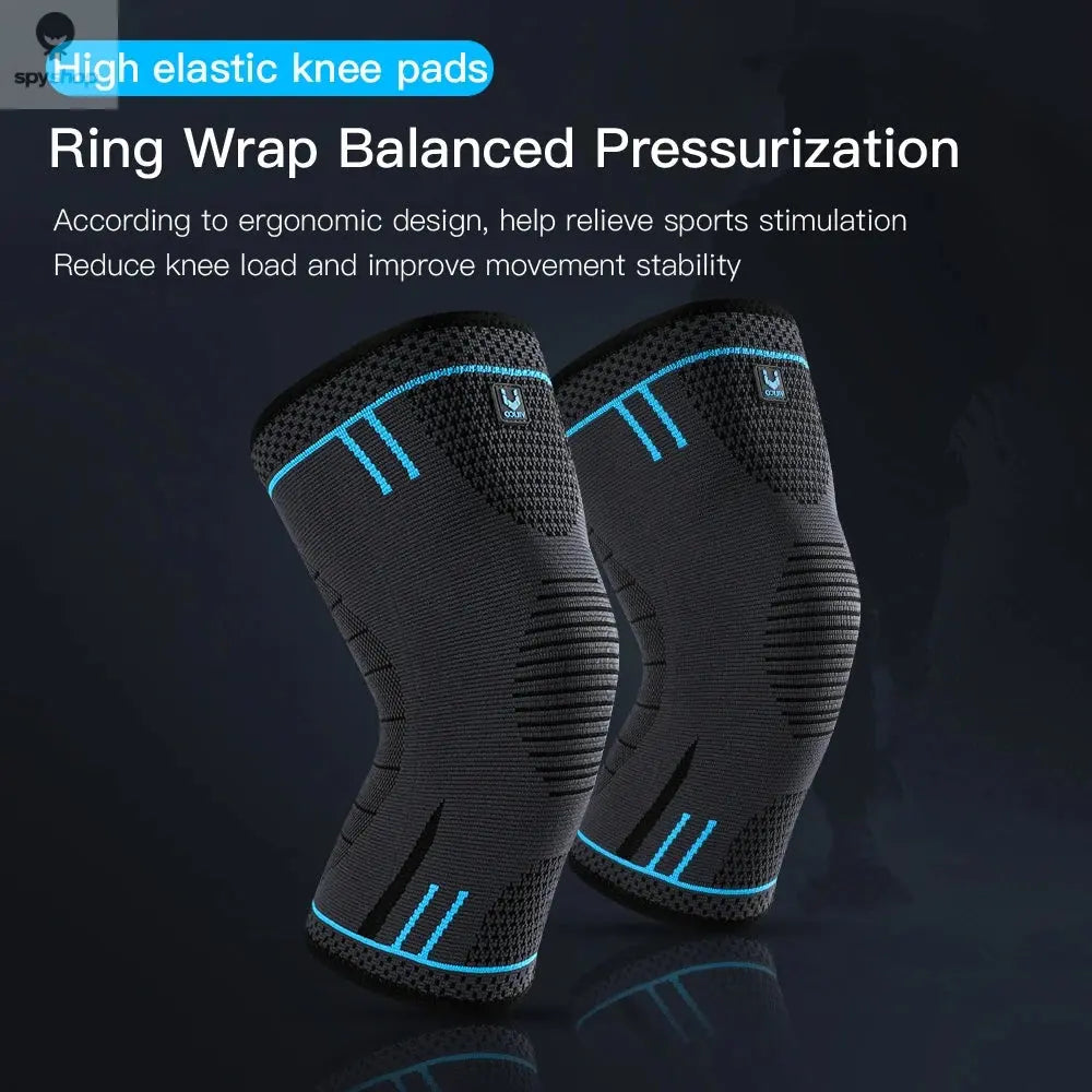 1 Pcs Compression Knee Support Sleeve Elastic Breathable Knee Pads Brace Springs Gym Sports Protector Basketball Volleyball Run Spy-shop.com